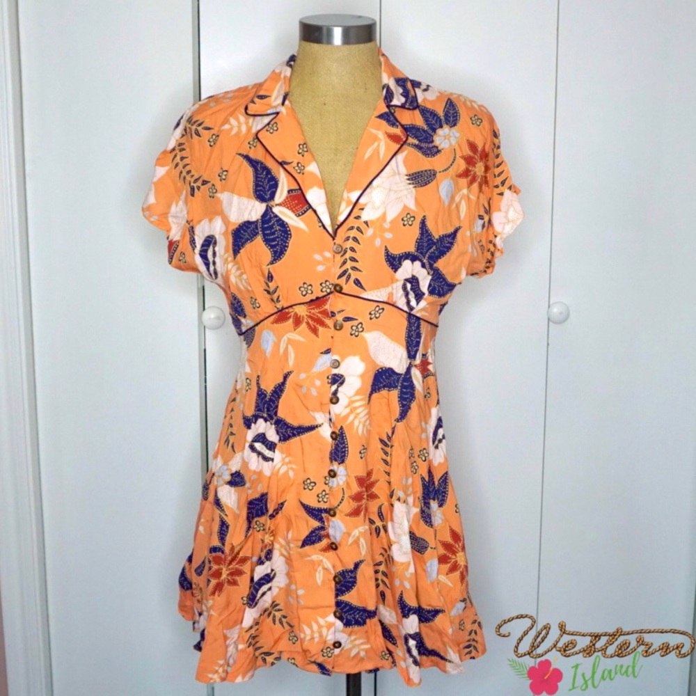 Floral Print Shirt Dress